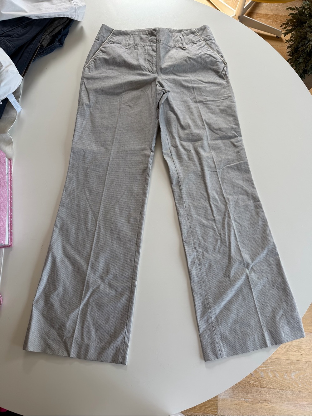 Vintage Pinstripe Summer Trousers — Size 6